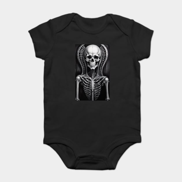 Twisted Skeleton 4 Baby Bodysuit by Grave Digs